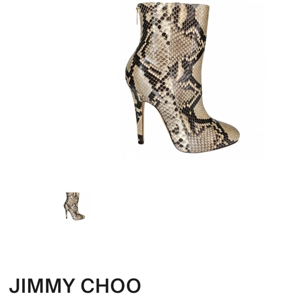 Authentic Jimmy Choo Snakeskin Ankle Boots